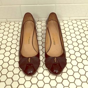 Black Patent Leather Ferragamo Shoes